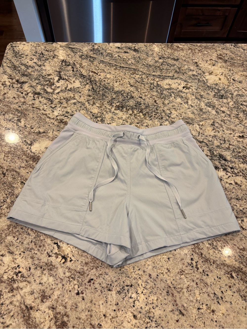 Lululemon Light Blue Drawstring Women's Shorts